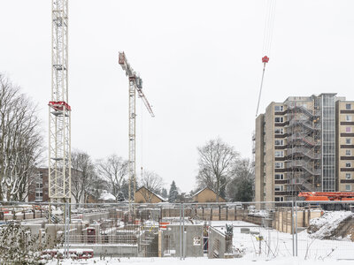 Baustelle Lokstedt im Winter Baustelle Lokstedt im Winter